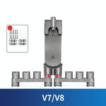 Supporto da parete per aspirapolvere Dyson V7/V8, può contenere fino a 10 accessori.