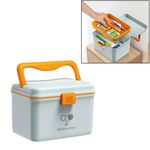 Jinlongxing 9659 Mini scatola per medicinali portatile in plastica per uso domestico, dimensioni: 21x15x15.3cm (blu)