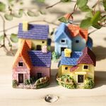 2 pezzi muschio micro paesaggio succulente vaso di fiori decorazione ornamenti mini mattonelle di mattoni casa di campagna modello fai da te, colore consegna casuale