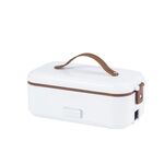 Forno a microonde multifunzionale con contenitore per il pranzo elettrico per cottura elettrica plug-in, colore: bianco a un solo strato (spina UK)