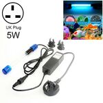 Lampada per acquario per pesci con disinfezione delle alghe ultraviolette a quattro nuclei UV da 5 W, spina UK