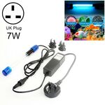 Lampada per acquario per pesci con disinfezione delle alghe ultraviolette a quattro nuclei UV da 7 W, presa UK