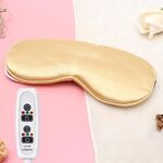 Maschera per gli occhi per dormire in moxa di seta riscaldante con ricarica USB (oro)