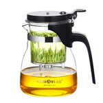 Kamjove elegante tazza bolla bolla teiera per ufficio teiera teiera resistente al calore set di tè in vetro, modello: k-204 600ml