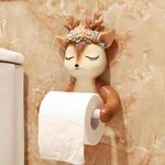 Scatola di fazzoletti a parete per bagno creativo per animali domestici senza pugno (Little Deer)