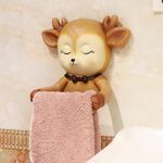 Scatola di fazzoletti a parete per bagno creativo per animali domestici senza pugno (Baby Deer)