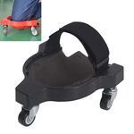 Ginocchiera scorrevole multifunzionale Cuscinetto inginocchiatoio per carpenteria mobile con ruota universale salva-lavoro (nero)