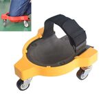 Ginocchiera scorrevole multifunzionale Cuscinetto inginocchiatoio per carpenteria mobile con ruota universale salva-lavoro (giallo)