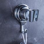Gancio per staffa per doccia da bagno con ventosa per sedile per doccia (argento)