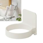 Portaoggetti da bagno Porta-asciugacapelli a parete (bianco)