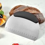Coltello per tagliare la pasta, raschietto per farina di riso, tagliaspaghetti in acciaio inossidabile (nero)