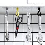 Gancio appiccicoso da soffitto per porta appendiabiti da muro, 4 pezzi, girevole (colore casuale)