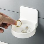 Portaoggetti da parete per bagno Portaoggetti per articoli da toeletta (bianco)