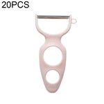 Pelapatate multifunzione in acciaio inossidabile da 20 pezzi Peeling per frutta e verdura multifunzione (rosa)