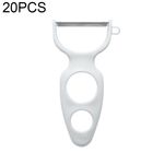 Pelapatate multifunzione in acciaio inossidabile da 20 pezzi Peeling per frutta e verdura multifunzione (bianco)