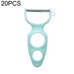 Pelapatate multifunzione in acciaio inossidabile da 20 pezzi Peeling per frutta e verdura multifunzione (verde)