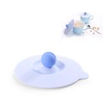 Coperchio resistente al calore in silicone alimentare ecologico da 5 pezzi, taglia: S (blu)
