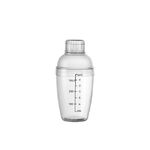 Shaker Cup PC Oz Cup Shaker con bilancia Shaker Shaker Latte Teiera Succo Jug, Dimensioni: 350 ml, Stile: Nero Doppia scala