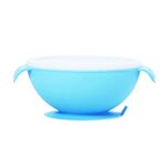 Food Grade Silicone Anti-caduta antiscivolo Baby Food Supplement Supplement Coppa di ventosa (Haze Blue)