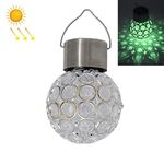 Lampada decorativa da giardino con lampada a sospensione a sfera cava solare 2 pezzi (luce colorata)