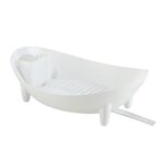Stoviglie Portaoggetti Scolapiatti Portautensili da cucina multifunzione (bianco)