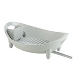 Stoviglie Portaoggetti Scolapiatti Portautensili da cucina multifunzione (grigio)