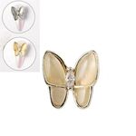 10 pezzi farfalla accessori per unghie artistiche dorate tridimensionali occhio di gatto farfalla zircone accessori per la decorazione delle unghie fai da te (oro 3 15x16 mm)