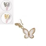 10 pezzi farfalla accessori per unghie artistiche dorate tridimensionali occhio di gatto farfalla zircone accessori per la decorazione delle unghie fai da te (oro 5 11x14 mm)