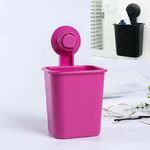 Mensola del bagno porta spazzolino da denti dentifricio a parete di aspirazione (rosa rossa)