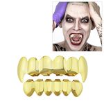 Real Gold Galvanotecnica Decorazione di Halloween Dentiera e Tusk Suit COS Puntelli (Oro)