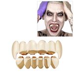 Real Gold Galvanotecnica Decorazione di Halloween Protesi per dentiera e tuta COS Puntelli (oro rosa)
