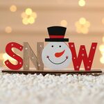 3 pezzi di decorazioni natalizie Ornamenti in legno per lettere Ornamenti per stampa desktop (modelli SNOW)