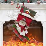 Calze natalizie Borsa regalo Decorazione ciondolo albero di Natale (pupazzo di neve)