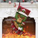 Calze natalizie Sacchetto regalo Decorazione ciondolo albero di Natale (Alce)