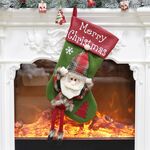 Decorazioni natalizie Calze natalizie Ciondolo albero di Natale Sacchetto di caramelle regalo per bambini (Senior)