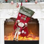 Decorazioni natalizie Calze natalizie Ciondolo albero di Natale Sacchetto di caramelle regalo per bambini (pupazzo di neve)