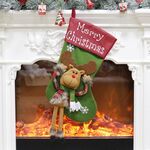 Decorazioni natalizie Calze natalizie Ciondolo albero di Natale Sacchetto di caramelle regalo per bambini (Alce)