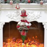Ciondolo di Natale Sacchetti regalo Decorazioni per il giorno di Natale Ornamenti per bambini di Natale Sacchetti di caramelle Sacchetti regalo (pupazzo di neve)