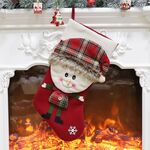 Calze natalizie Sacchetto regalo Ornamenti natalizi Ciondolo albero di Natale (pupazzo di neve)