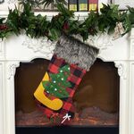 Ornamento di Natale Coperchio della calza di Natale Borsa del regalo della calza del pendente di Natale (albero di Natale)