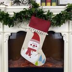 Calze natalizie Sacchetto regalo Decorazione natalizia per bambini Calze regalo Forniture Ciondolo albero di Natale (pupazzo di neve)