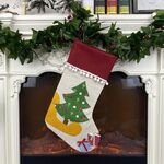 Calzini natalizi Sacchetto regalo Decorazione natalizia per bambini Calzini regalo Forniture Ciondolo albero di Natale (Albero di Natale)