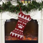 Decorazioni natalizie Ciondolo borsa regalo con calzini d'osso natalizio (zampa di cane)