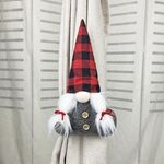 Decorazioni natalizie Tenda Pulsanti per tende per porte Disposizione per scene di finestre festive Pulsanti per bambole dei cartoni animati (B)