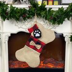Decorazioni natalizie Calze natalizie Sacchetti regalo Ossa Animali domestici Pendenti (Iuta)