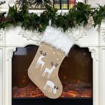 Christmas Elk Socks Ornaments Candy Gift Bags Decorazioni natalizie (giallo)
