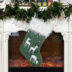 Christmas Elk Socks Ornaments Candy Gift Sacchetti Decorazioni natalizie (verde)