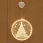 Lampada a sospensione 3D natalizia a LED, alimentazione: batteria (albero di Natale)