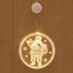 Lampada a sospensione 3D natalizia a LED natalizia, alimentazione: batteria (Babbo Natale)