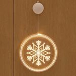 Lampada a sospensione 3D natalizia a LED natalizia, alimentazione: batteria (fiocco di neve)